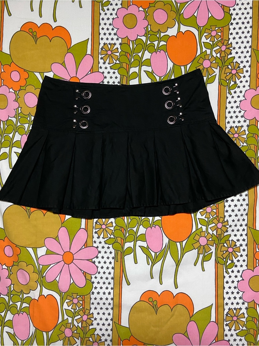 Super Low Fat Micro Mini Skirt with Metal Hardware